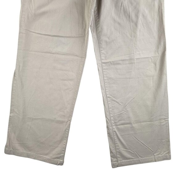 St. John's Bay Pants Womens 6 Light Khaki Mid-Rise Chino Tie Waist Belted Casual - Picture 13 of 16
